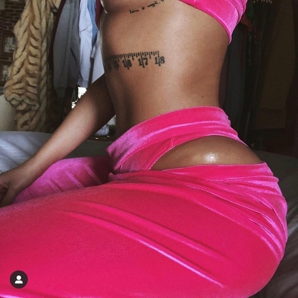 Laina Rauma SET Barbiecore Velour loungesuit velour club bed leisure lainarauma - Picture 2 of 16